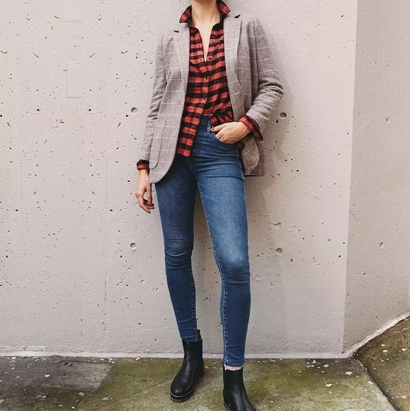 Madewell 10"‎ High-Rise Skinny Jeans in Dark Wash Sz 26 - Picture 1 of 7